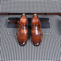Men’s Italian Double Monk Strap Dress Shoes – Classic Leather Formal Footwear