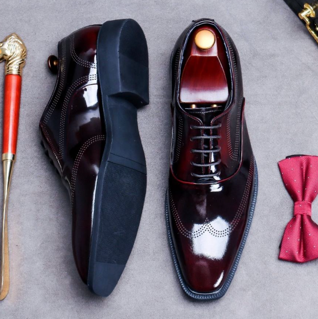 Men’s Classic Square-Toe Business Dress Shoes – Elegant Formal Leather Footwear
