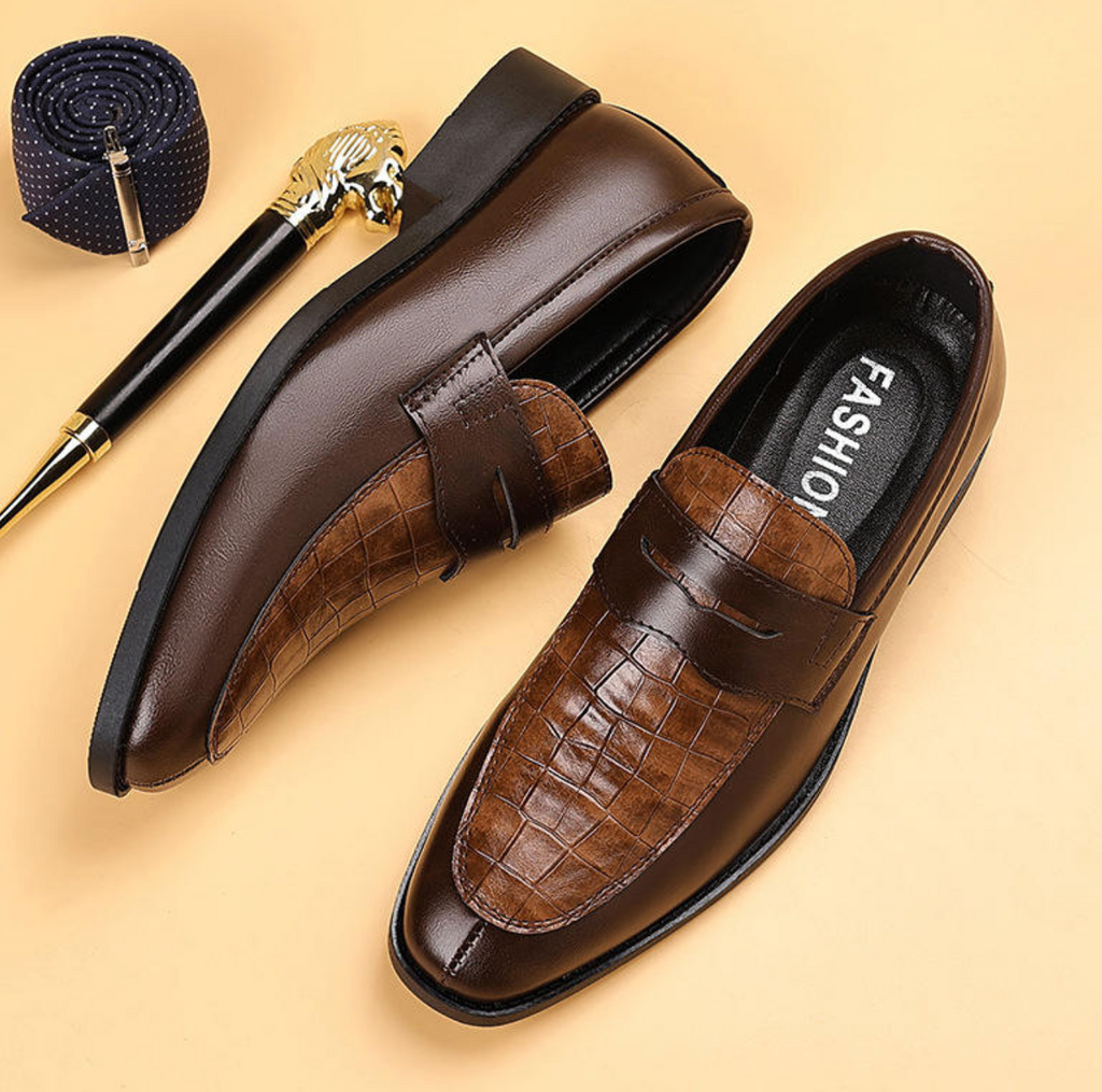 Men’s Classic PU Lace-Up Dress Shoes – Elegant Business & Casual Footwear