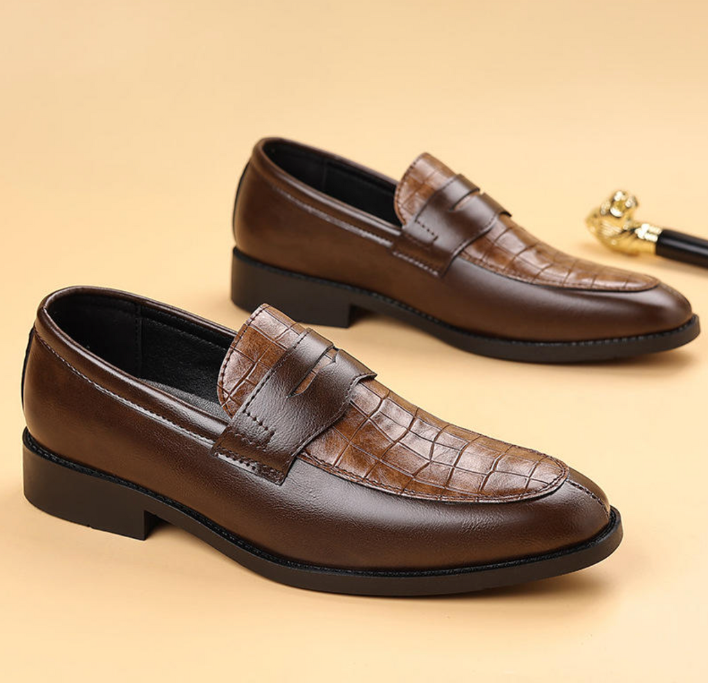 Men’s Classic PU Lace-Up Dress Shoes – Elegant Business & Casual Footwear