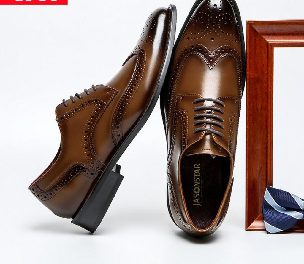 Men’s Luxury Leather Dress Shoes – Classic Breathable Business & Formal Footwear