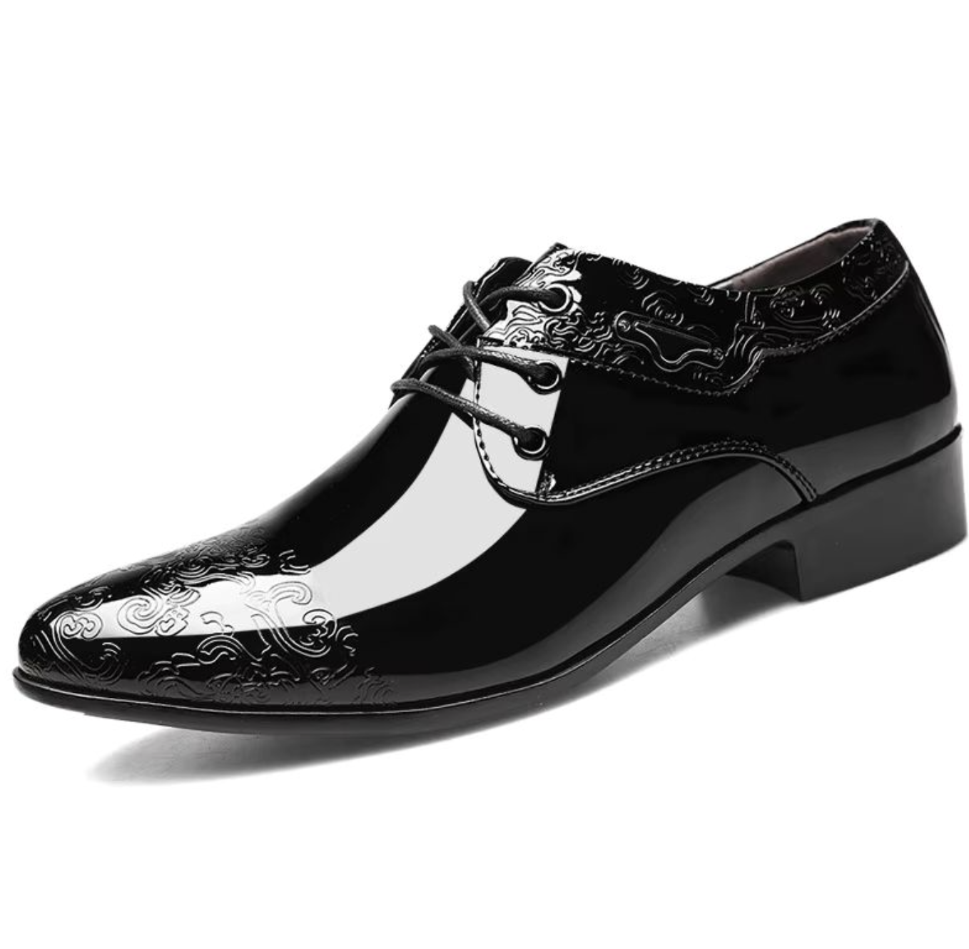 Men’s Shiny Business Formal Dress Shoes – Elegant Classic Lace-Up Footwear